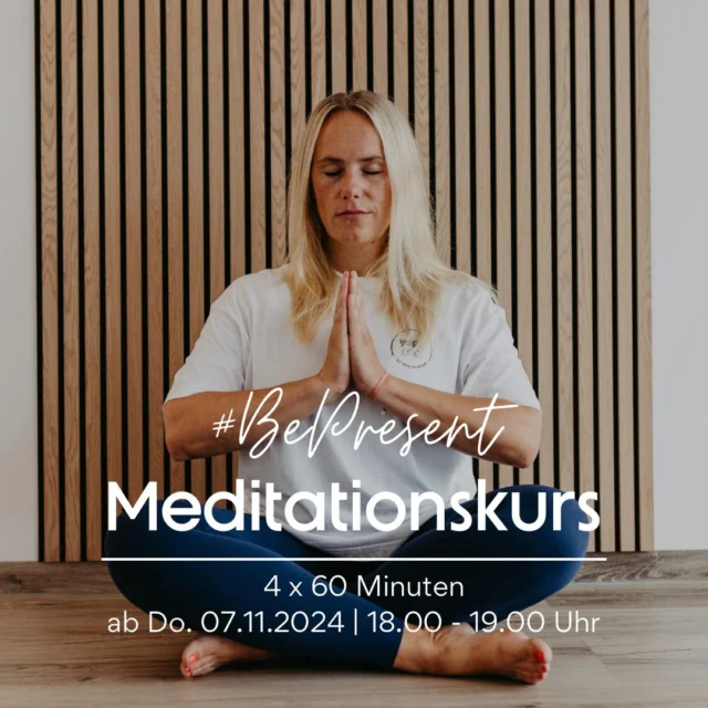 ✨ Take care of yourself ✨

Entdecke die Welt der Meditation mit meinem Meditationskurs – mein Lieblingstool, um im hektischen Alltag Ruhe zu finden. Neugierig auf Meditation? Hast du Schwierigkeiten, den ersten Schritt zu machen? Jetzt ist der perfekte Zeitpunkt!

Mein vierwöchiger Kurs #BePresent im Studio bietet einen sanften Einstieg in die Meditation. Lerne die Grundlagen, entdecke verschiedene Techniken und entwickle deine eigene Meditationsroutine in entspannter Atmosphäre. Erlebe die positive Wirkung der Meditation und lass dich begeistern. Sei dabei und gönn dir dieses Geschenk – du wirst es lieben!

Der Kurs ist ideal für Anfänger und erfahrene Meditierende, die ihre Praxis vertiefen möchten.

📆 ab Do. 07.11.2024 | 4 x 60 Min.
⏰ 18.00 - 19.00 Uhr
📍 yoga ahoi | Wietze

✍️ anmelden unter 👉 https://yogaahoi.com/empowerment/meditationskurs/

#meditation #meditationskurs #bepresent #meditation #yogastudio #takecareofyourself #wietze #celle #heidekreis