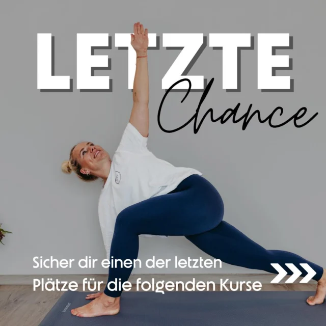 ✨ Letzte Chance ✨

Aktuelle habt ihr noch die Möglichkeit einen der letzten Plätze in den kommenden Kursen zu buchen 🤩
Am 21.10.2024 geht’s z.B. schon los mit Maikes Kurs YOGA FÜR SCHWANGERE 🤰 

Die Yogakurse findest du hier 👉 https://yogaahoi.com/yoga/

Da geht’s zu STARK IM STRESS FÜR KINDER und zum MEDITATIONSKURS 👉 https://yogaahoi.com/achtsamkeit-empowerment/

Lasst uns die cozy Jahreszeit zusammen auf der Matte verbringen und gemeinsam etwas Gutes für uns tun. 🍄‍🟫🍂🍁🧡

Wir freuen uns auf dich!

#yoga #yogafüranfänger #yogafürschwangere #hathayoga #feelgood #yinyoga #onlineyoga #achtsamkeit #wietze #celle #hambühren #heidekreis #yogastudio #meditation #yogalove