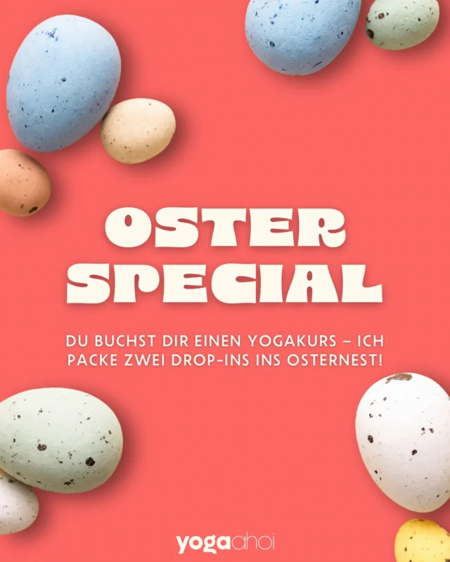 Ostern bei Yoga Ahoi – und du bekommst die Geschenke! 🐣🐰🎁

Buche einen meiner Sommer- oder Spätsommerkurse und zwei Drop-Ins für Yoga- und Fitnesskurse hüpfen gratis dazu ins Nest.
Perfekt zum Reinschnuppern, Freunde mitbringen oder einfach für extra Me-Time. 🤗

🐰 Nur bis Sonntag – solange der Osterhase noch unterwegs ist! 🐰

Die Kurse buchst du wie immer auf yogaahoi.com 💪🏻

Let’s flow into summer together!

#yogaahoi #osterspecial #yogaliebe #fitnessundflow #yogastudio #osterüberraschung #osterkörbchen #ostern #giveaway #yogalover #ostereier #yoga #wietze #winsenaller #hambühren #heidekreis